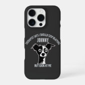 Coque iPhone 16 Pro Custom Funny Photo & Name - Stop Blaming (Verso)