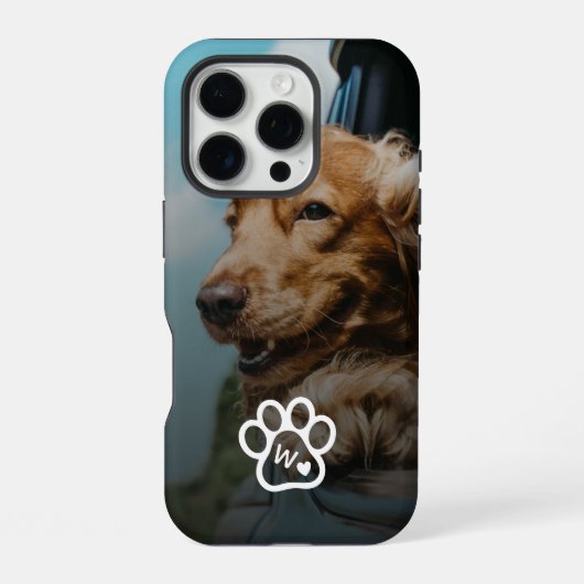 Coque iPhone 16 Pro Custom Make Your Own Pet Photo Potrait Monogram (Verso)