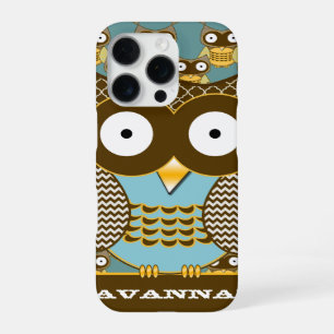 Coque iPhone 16 Pro Cute Owl Motif mauresque Choisissez votre couleur