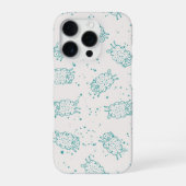 Coque iPhone 16 Pro Cute Sheep – Whimsical Seamless Pattern (Verso)