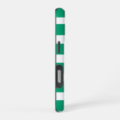 Coque iPhone 16 Pro Cute Spearmint Green Cabana Stripes (Côté droit)