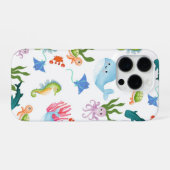 Coque iPhone 16 Pro Cute Underwater Friends – Ocean Animals Pattern  (Verso Horizontal)