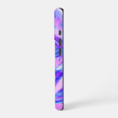 Coque iPhone 16 Pro Cyber rose et bleu (Côté gauche)