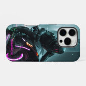 Coque iPhone 16 Pro Cyberpunk / Retro Aesthetic Design (Verso Horizontal)