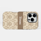 Coque iPhone 16 Pro Damas beige classique (Verso Horizontal)