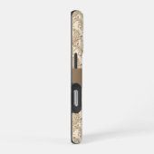 Coque iPhone 16 Pro Damassé beige classique (Côté droit)