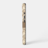 Coque iPhone 16 Pro Damassé beige classique (Côté gauche)