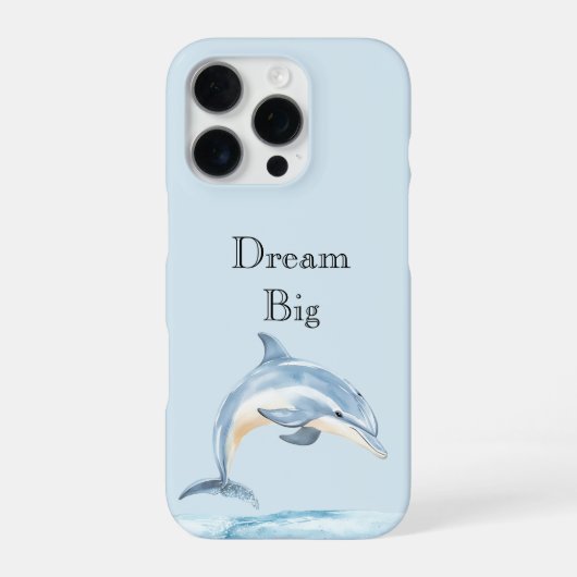 Coque iPhone 16 Pro Dauphin Océan Plage (Verso)