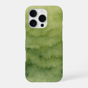 Coque iPhone 16 Pro dégradé aquarelle vert olive