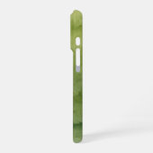 Coque iPhone 16 Pro dégradé aquarelle vert olive (Côté gauche)