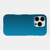 Coque iPhone 16 Pro Dégradé Bleu - clair à profond | Fond d'ambiance | (Verso Horizontal)