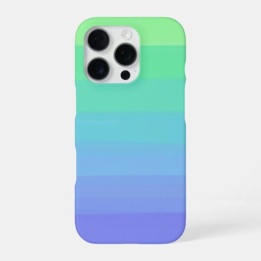 Coque iPhone 16 Pro Dégradé de verts et de bleus vifs (Verso)