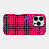 Coque iPhone 16 Pro Design À damiers Motif chic (Verso Horizontal)