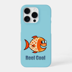 Coque iPhone 16 Pro Dessin animé de poisson drôle jeu de mots océan