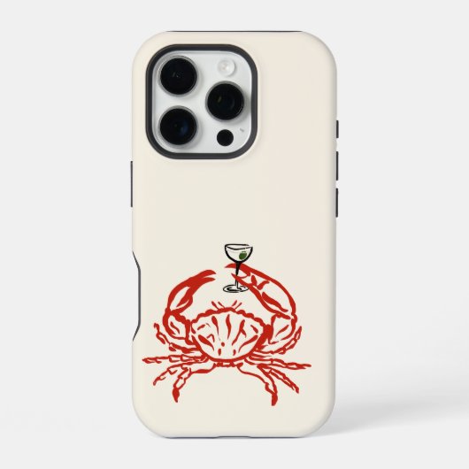 Coque iPhone 16 Pro Dessin de crabe (Verso)