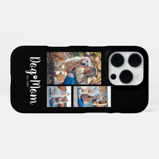 Coque iPhone 16 Pro Dog Mom Established Script Black 3 Photo  (Verso Horizontal)