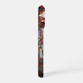 Coque iPhone 16 Pro Dragon Rouge Faux Conception de Verre Tiré (Côté droit)