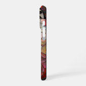 Coque iPhone 16 Pro Dragon Rouge Faux Conception de Verre Tiré (Côté gauche)