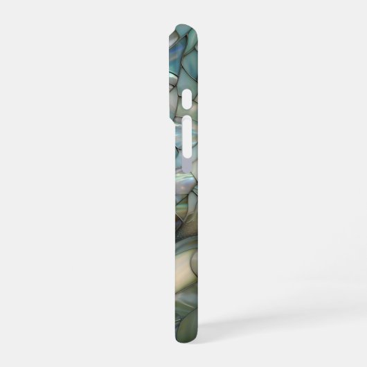 Coque iPhone 16 Pro Dragon Vert Faux Vitrail (Côté gauche)