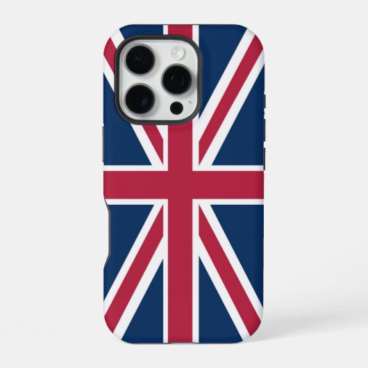 Coque iPhone 16 Pro Drapeau britannique (Verso)