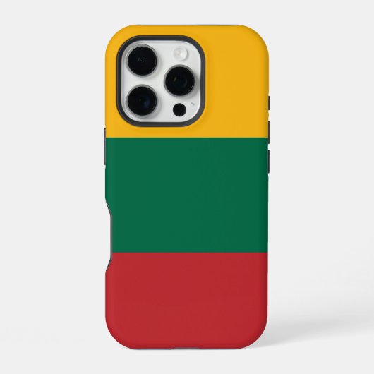 Coque iPhone 16 Pro Drapeau de la Lituanie (Verso)