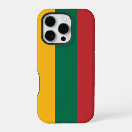 Coque iPhone 16 Pro Drapeau de la Lituanie (Verso)