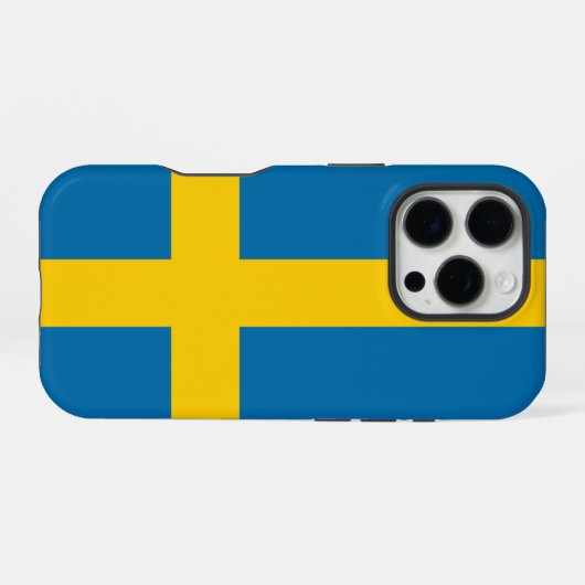 Coque iPhone 16 Pro Drapeau de la Suède (Verso Horizontal)