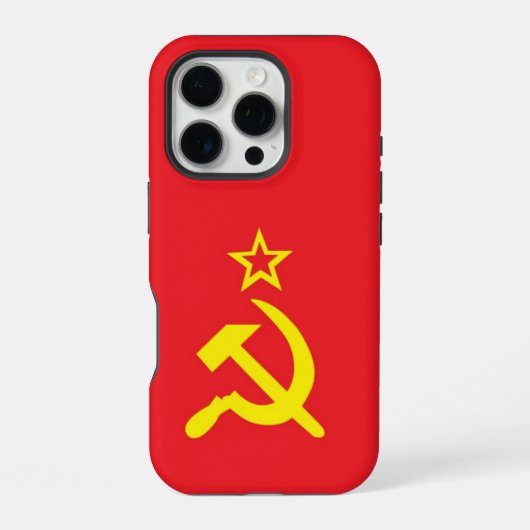 Coque iPhone 16 Pro Drapeau de l'URSS (Verso)