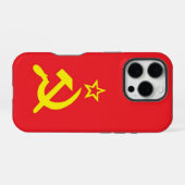 Coque iPhone 16 Pro Drapeau de l'URSS (Verso Horizontal)