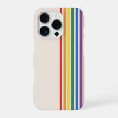 Coque iPhone 16 Pro Drapeau LGBTQ arc-en-ciel (Verso)