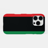 Coque iPhone 16 Pro Drapeau Rouge, Noir et Vert (Verso Horizontal)