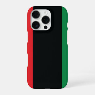 Coque iPhone 16 Pro Drapeau Rouge, Noir et Vert
