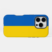 Coque iPhone 16 Pro Drapeau Ukraine (Verso Horizontal)