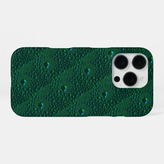 Coque iPhone 16 Pro Eau sur métal vert (Verso Horizontal)