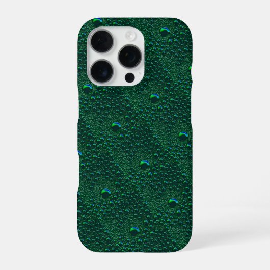 Coque iPhone 16 Pro Eau sur métal vert (Verso)