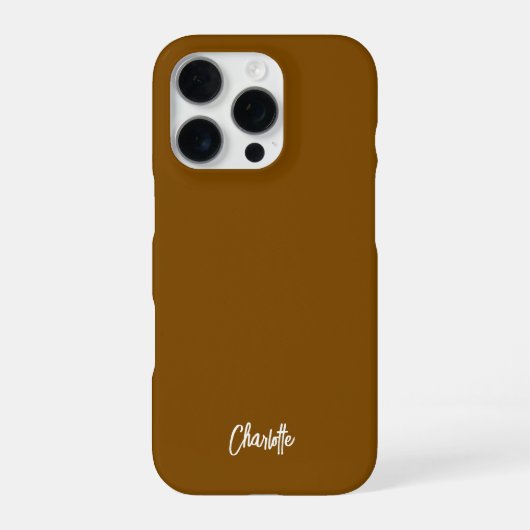Coque iPhone 16 Pro Écriture manuscrite moderne personnalisée (Verso)