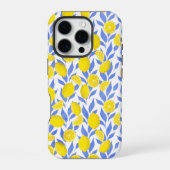 Coque iPhone 16 Pro Elegant French Country Lemon Blue Botanical (Verso)