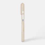 Coque iPhone 16 Pro Élégant Monogramme Effet Bois Clair Rustique (Côté gauche)