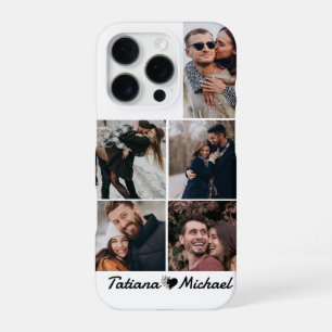 Coque iPhone 16 Pro élégant style 5 photos collage