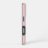 Coque iPhone 16 Pro Élégant violet rose gris script Monogramme (Côté droit)