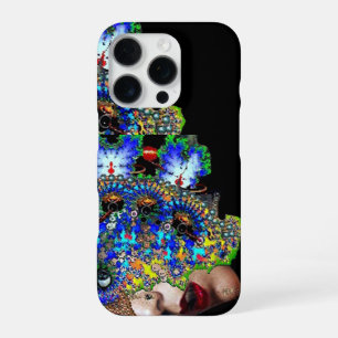 COQUE iPhone 16 PRO ÉPHÉMÈRE/ FEMME AVEC MASQUE FRACTAL COLORÉ