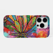 Coque iPhone 16 Pro Éphémère Libellule Abstrait (Verso Horizontal)