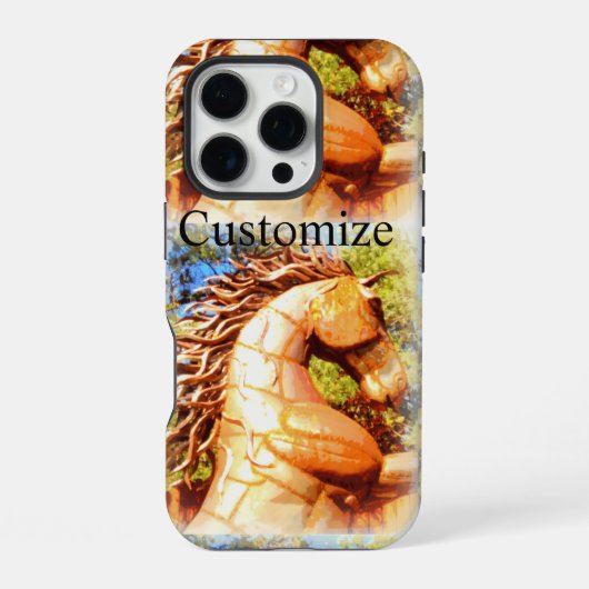 Coque iPhone 16 Pro étalons mustang (Verso)