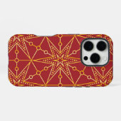 Coque iPhone 16 Pro Étoile festive dorée étoilée (Verso Horizontal)