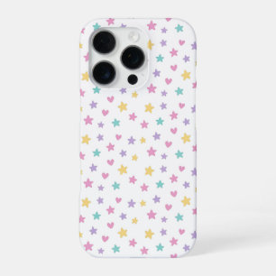 Coque iPhone 16 Pro Étoiles et cœurs pastel – Douceur de couleur