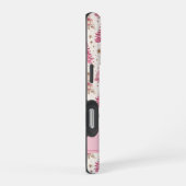 Coque iPhone 16 Pro Étui de téléphone arbre de Noël rose Monogramme (Côté droit)