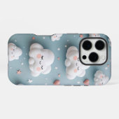 Coque iPhone 16 Pro Étui de téléphone Cloud Mignon ☁️💙 (Verso Horizontal)