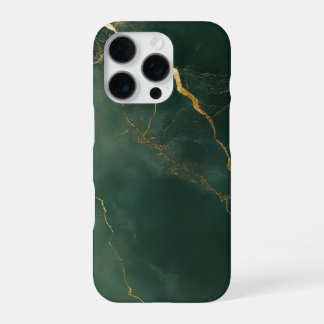 Coque iPhone 16 Pro Étui de téléphone en pierre de marbre bleu élégant