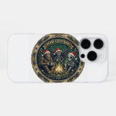 Coque iPhone 16 Pro Étui iPhone 16 Pro Badge Joyeux Cryptid Noël (Verso Horizontal)