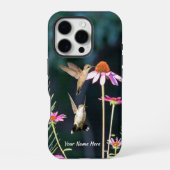 Coque iPhone 16 Pro Étui iPhone 16 Pro Colibri & Échinacée Rose (Verso)